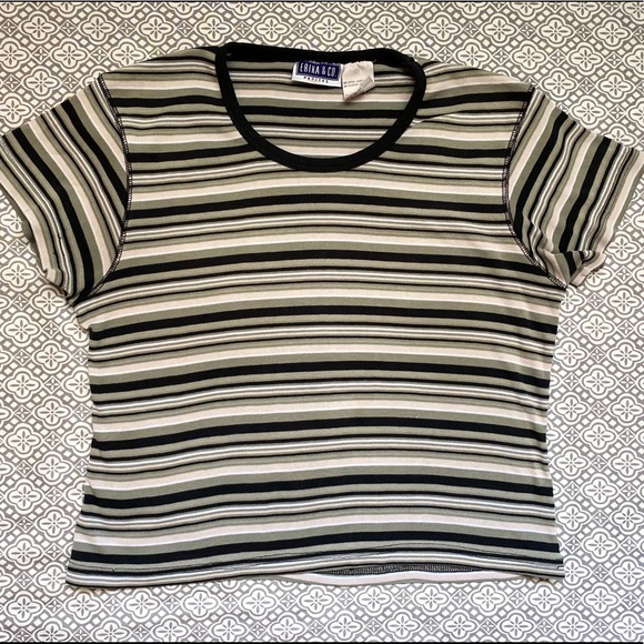 Stripped Green T-Shirt - Picture 2 of 4